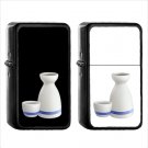664 Sake Bottle Cup - (1pcs) Oil Windproof Black Emoji Emoticon Lighters