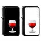 666 Wine Glass - (1pcs) Oil Windproof Black Emoji Emoticon Lighters