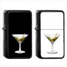 667 Cocktail Glass - (1pcs) Oil Windproof Black Emoji Emoticon Lighters