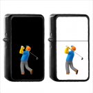 686 Man Golfing - (1pcs) Oil Windproof Black Emoji Emoticon Lighters