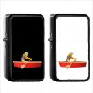 693 Woman Rowing Boat - (1pcs) Oil Windproof Black Emoji Emoticon Lighters