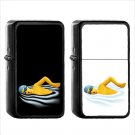 695 Man Swimming - (1pcs) Oil Windproof Black Emoji Emoticon Lighters