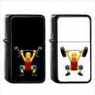 701 Man Weight Lifting - (1pcs) Oil Windproof Black Emoji Emoticon Lighters