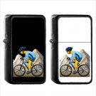 707 Man Mountain Biking - (1pcs) Oil Windproof Black Emoji Emoticon Lighters