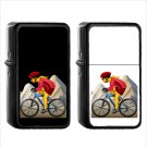 708 Woman Mountain Biking - (1pcs) Oil Windproof Black Emoji Emoticon Lighters