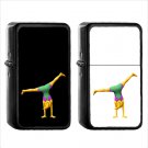 711 Woman Doing Cartwheel - (1pcs) Oil Windproof Black Emoji Emoticon Lighters