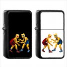 713 Men Wrestling - (1pcs) Oil Windproof Black Emoji Emoticon Lighters