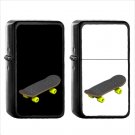 728 Skateboard - (1pcs) Oil Windproof Black Emoji Emoticon Lighters