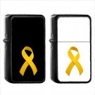 729 Reminder Ribbon - (1pcs) Oil Windproof Black Emoji Emoticon Lighters