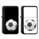 738 Soccer Ball - (1pcs) Oil Windproof Black Emoji Emoticon Lighters