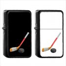 750 Ice Hockey Stick Puck - (1pcs) Oil Windproof Black Emoji Emoticon Lighters