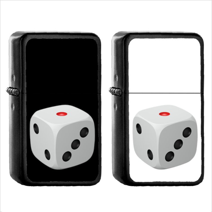 767 Game Die - (1pcs) Oil Windproof Black Emoji Emoticon Lighters