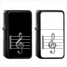 774 Musical Score - (1pcs) Oil Windproof Black Emoji Emoticon Lighters