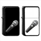 775 Microphone - (1pcs) Oil Windproof Black Emoji Emoticon Lighters