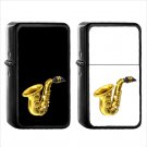 777 Saxophone - (1pcs) Oil Windproof Black Emoji Emoticon Lighters