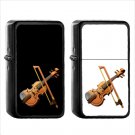 781 Violin - (1pcs) Oil Windproof Black Emoji Emoticon Lighters