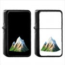 787 Snow Capped Mountain - (1pcs) Oil Windproof Black Emoji Emoticon Lighters