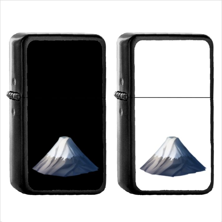 790 Mount Fuji - (1pcs) Oil Windproof Black Emoji Emoticon Lighters