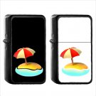 792 Beach Umbrella - (1pcs) Oil Windproof Black Emoji Emoticon Lighters