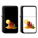 793 Desert - (1pcs) Oil Windproof Black Emoji Emoticon Lighters