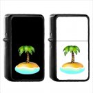 794 Desert Island - (1pcs) Oil Windproof Black Emoji Emoticon Lighters