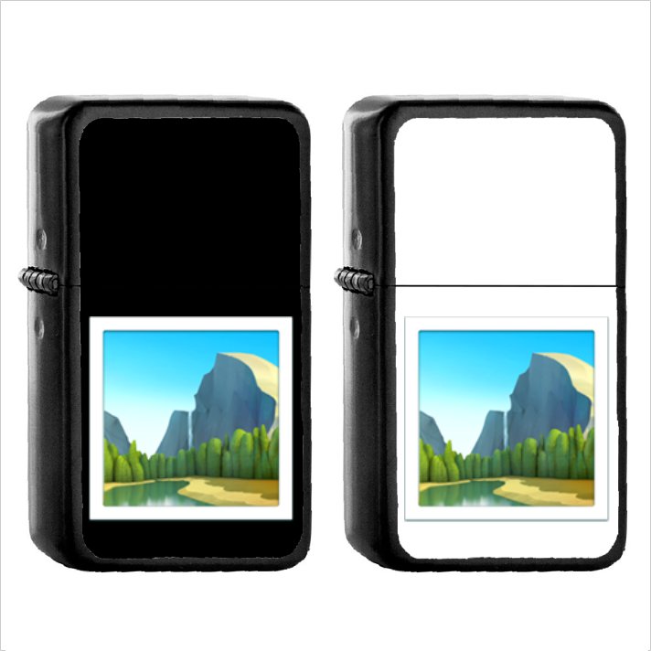 795 National Park - (1pcs) Oil Windproof Black Emoji Emoticon Lighters