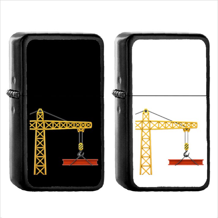 798 Building Construction - (1pcs) Oil Windproof Black Emoji Emoticon Lighters