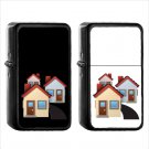 799 House Buildings - (1pcs) Oil Windproof Black Emoji Emoticon Lighters
