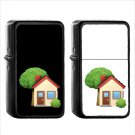 802 House Garden - (1pcs) Oil Windproof Black Emoji Emoticon Lighters