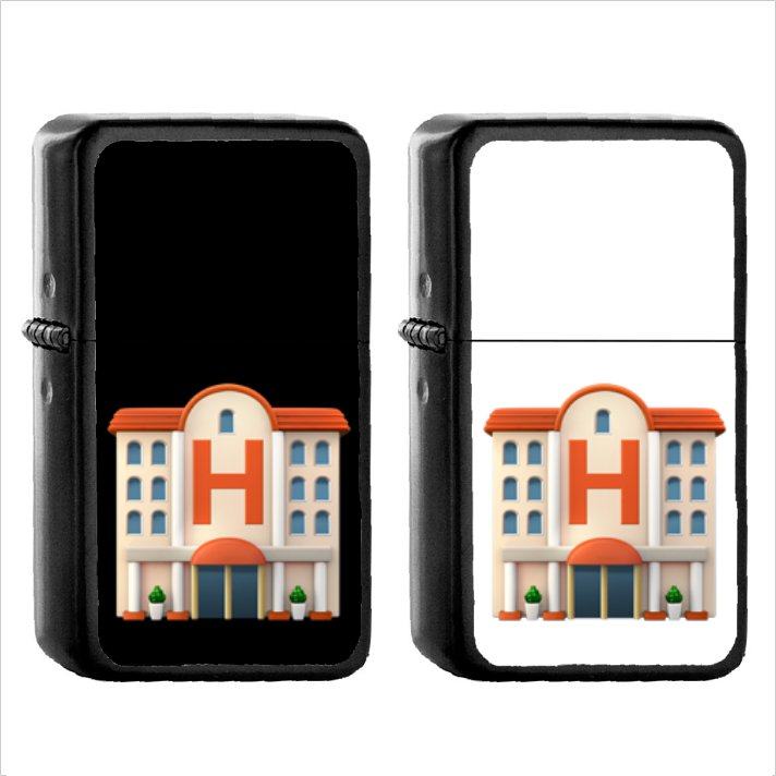 808 Hotel - (1pcs) Oil Windproof Black Emoji Emoticon Lighters
