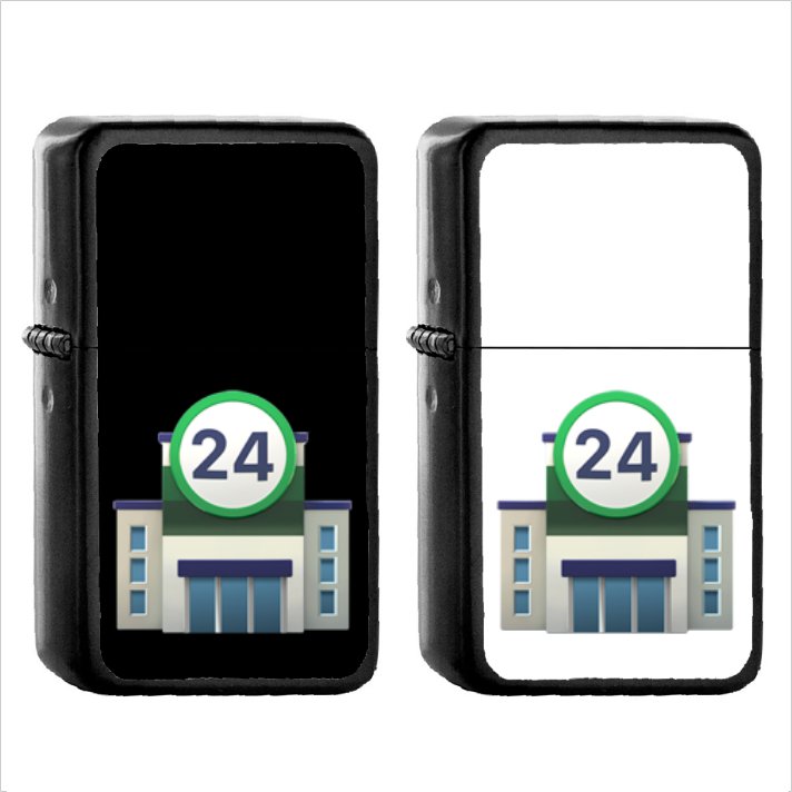 810 Convenience Store - (1pcs) Oil Windproof Black Emoji Emoticon Lighters