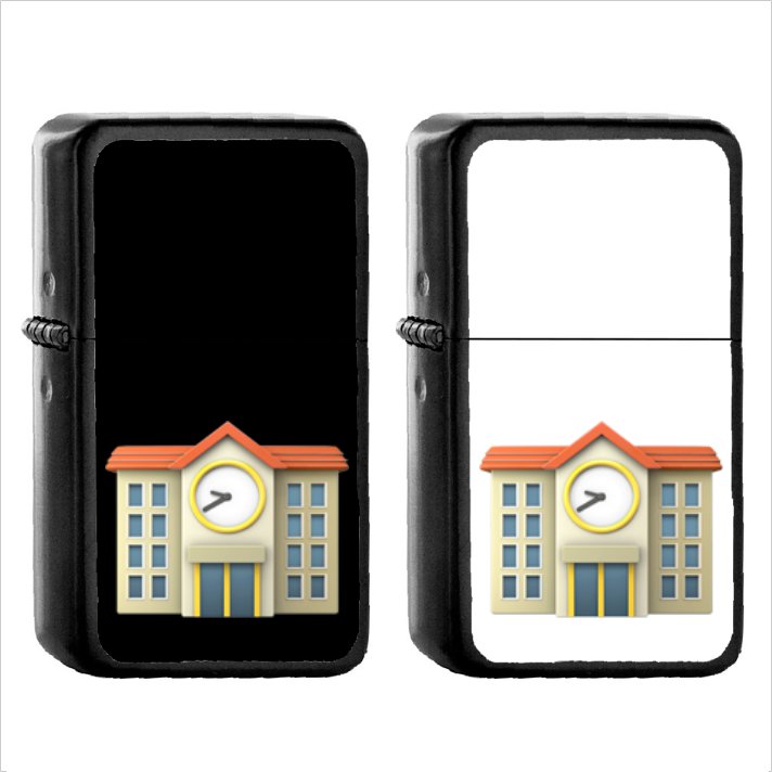 811 School - (1pcs) Oil Windproof Black Emoji Emoticon Lighters