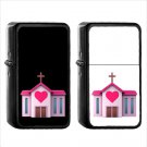 816 Wedding - (1pcs) Oil Windproof Black Emoji Emoticon Lighters