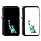 818 Statue Of Liberty - (1pcs) Oil Windproof Black Emoji Emoticon Lighters