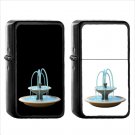 824 Fountain - (1pcs) Oil Windproof Black Emoji Emoticon Lighters