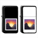 829 Sunrise Over Mountains - (1pcs) Oil Windproof Black Emoji Emoticon Lighters