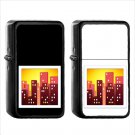 831 Cityscape At Dusk - (1pcs) Oil Windproof Black Emoji Emoticon Lighters