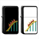 836 Roller Coaster - (1pcs) Oil Windproof Black Emoji Emoticon Lighters