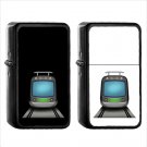 845 Tram - (1pcs) Oil Windproof Black Emoji Emoticon Lighters