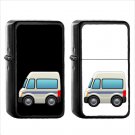 852 Minibus - (1pcs) Oil Windproof Black Emoji Emoticon Lighters