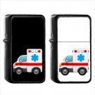 853 Ambulance - (1pcs) Oil Windproof Black Emoji Emoticon Lighters