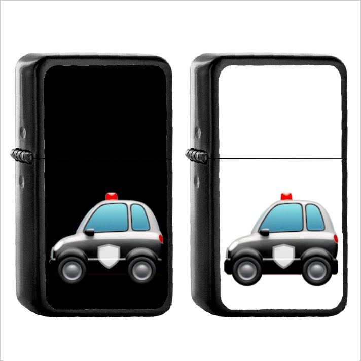 855 Police Car - (1pcs) Oil Windproof Black Emoji Emoticon Lighters