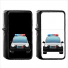 856 Oncoming Police Car - (1pcs) Oil Windproof Black Emoji Emoticon Lighters