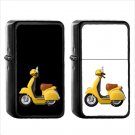 866 Motor Scooter - (1pcs) Oil Windproof Black Emoji Emoticon Lighters