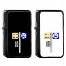 869 Bus Stop - (1pcs) Oil Windproof Black Emoji Emoticon Lighters