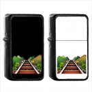 870 Railway Track - (1pcs) Oil Windproof Black Emoji Emoticon Lighters