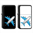 883 Airplane - (1pcs) Oil Windproof Black Emoji Emoticon Lighters