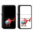 888 Helicopter - (1pcs) Oil Windproof Black Emoji Emoticon Lighters