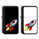 893 Rocket - (1pcs) Oil Windproof Black Emoji Emoticon Lighters