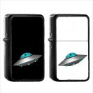 894 Flying Saucer - (1pcs) Oil Windproof Black Emoji Emoticon Lighters